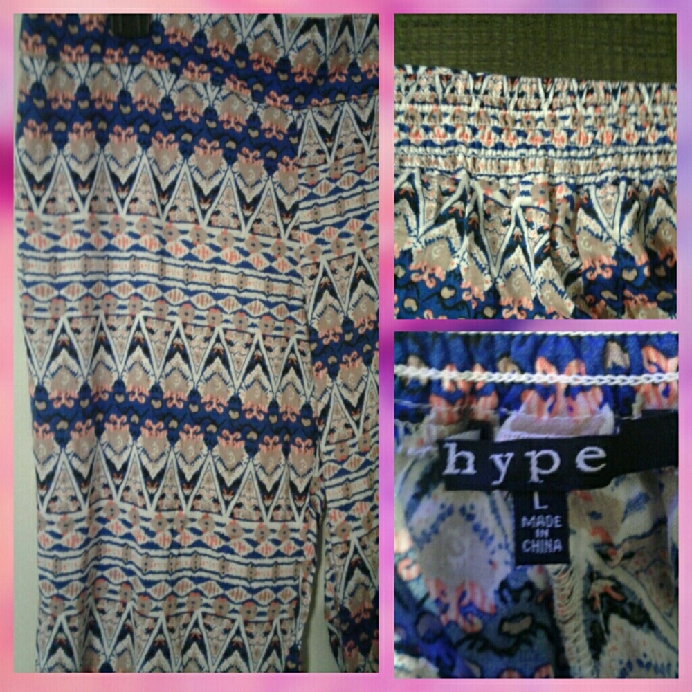 ❤️5/$25. Hype Beautiful Gypsy Pants - Picture 2 of 3